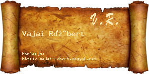 Vajai Róbert névjegykártya